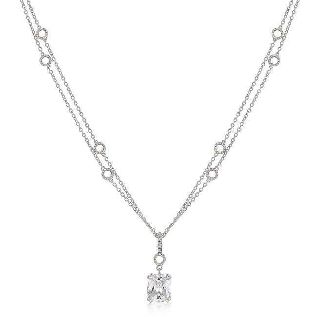 Solitaire Pendant on Double Chain Pendants Das Juwel