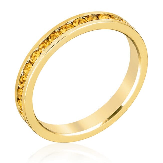 Stylish Stackables Yellow Crystal Gold Ring Rings Das Juwel