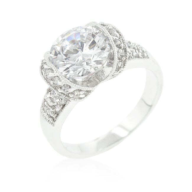 Tension Set Cubic Zirconia Engagement Ring Rings Das Juwel
