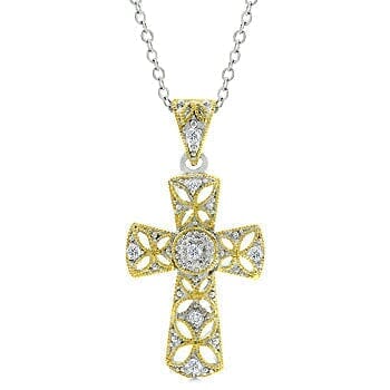 Veiled Cross Pendant Pendants Das Juwel