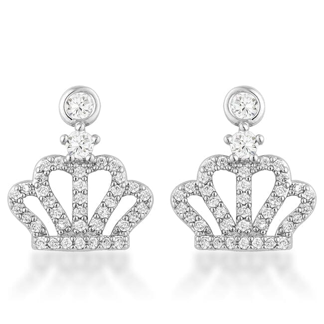 0.5 Ct Rhodium Crown Cubic Zirconia  