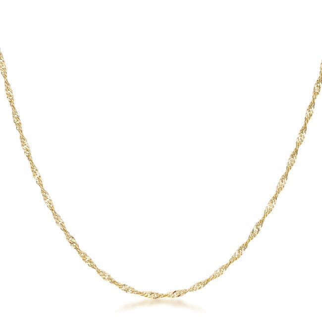 16 Inch Gold Twisted Fashion Chain  