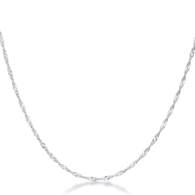 16 Inch Silver Twisted Chain Necklaces Das Juwel 