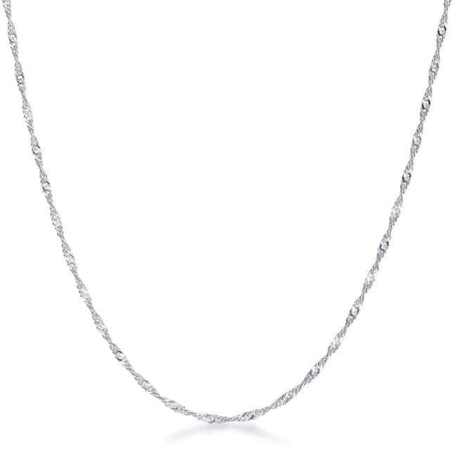 18 Inch Silver Twisted Chain Necklaces Das Juwel 