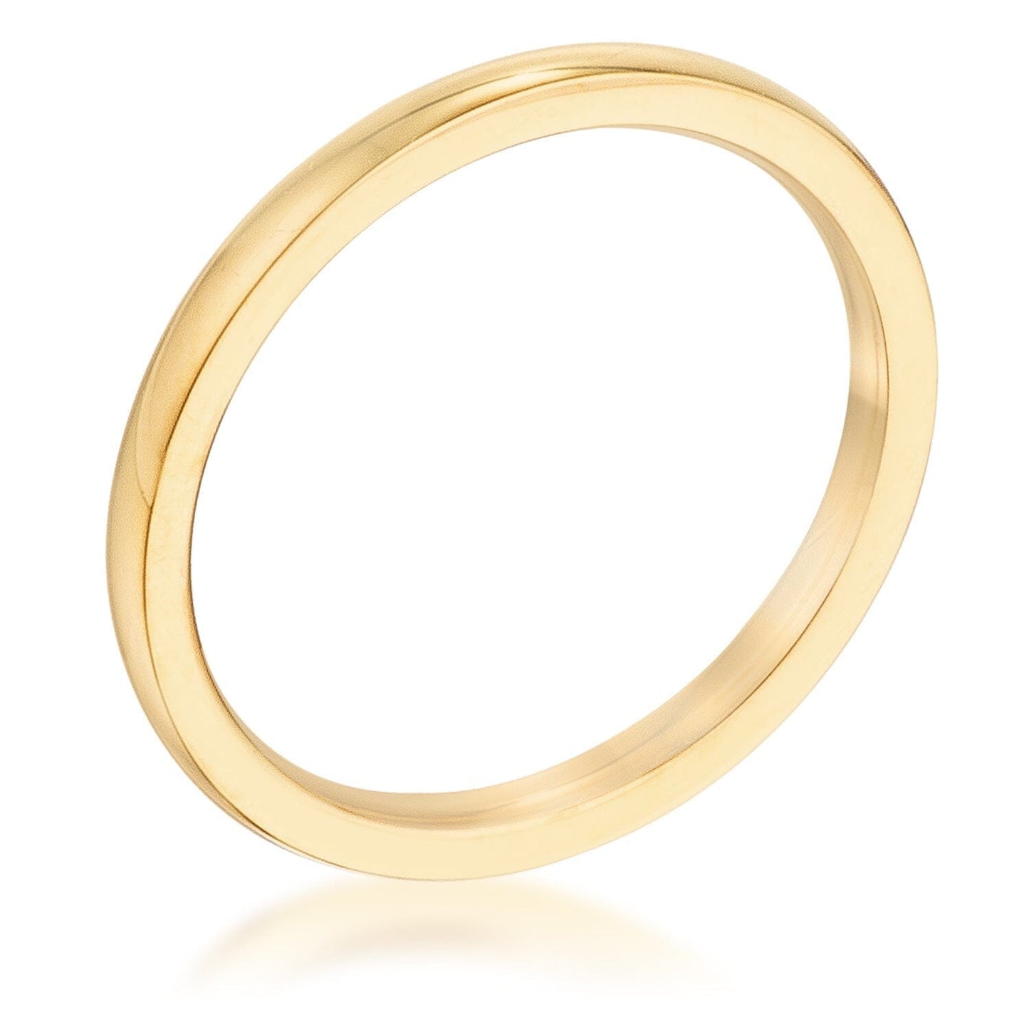 2 mm IPG Gold Stainless Steel Wedding Band Rings Das Juwel 