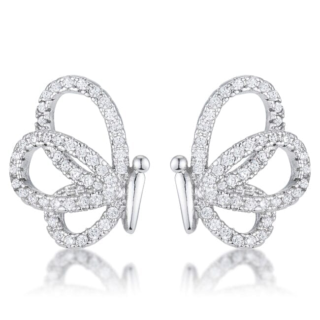 .45 Ct Cubic Zirconia Butterfly Stud  