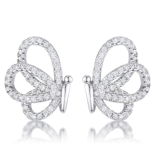 .45 Ct Cubic Zirconia Butterfly Stud  