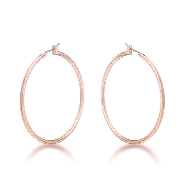 45mm Rose Gold Plated Hoop Earrings Earrings Das Juwel 