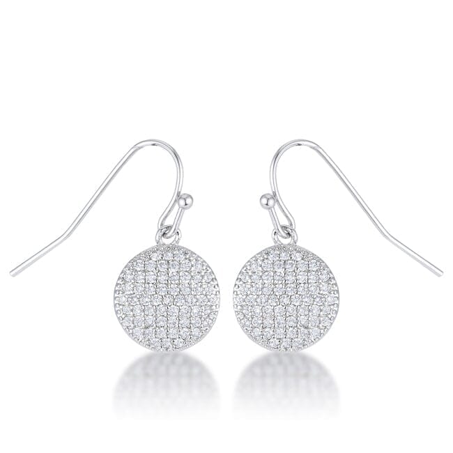 .6 Ct Elegant Cubic Zirconia Disk Earrings Earrings Das Juwel 