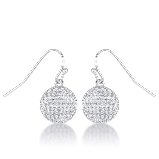 .6 Ct Elegant Cubic Zirconia Disk Earrings Earrings Das Juwel 