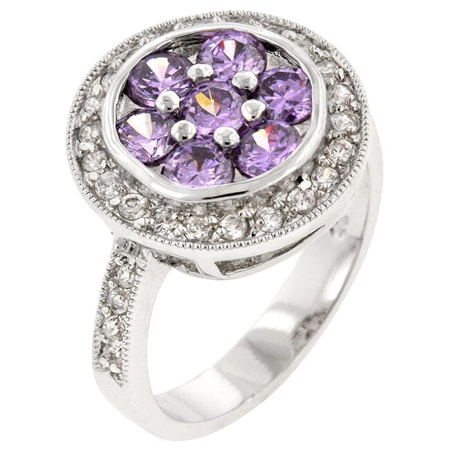 Amethyst Purple Lily Ring  