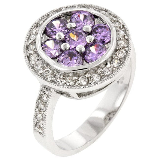 Amethyst Purple Lily Ring  