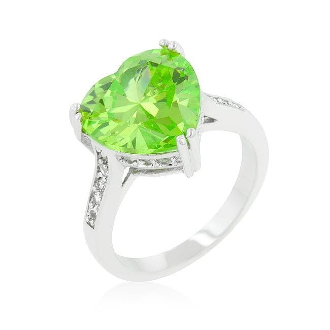 Apple Green Heart Ring Rings Das Juwel 