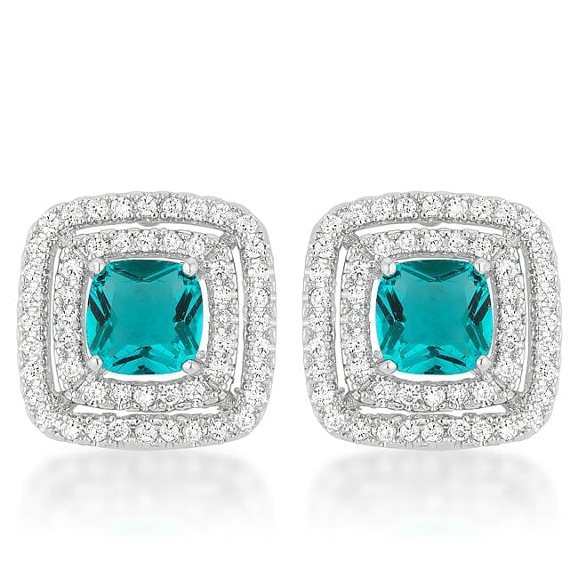 Aqua Halo Stud  