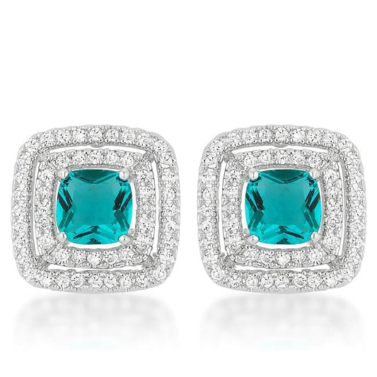 Aqua Halo Stud  
