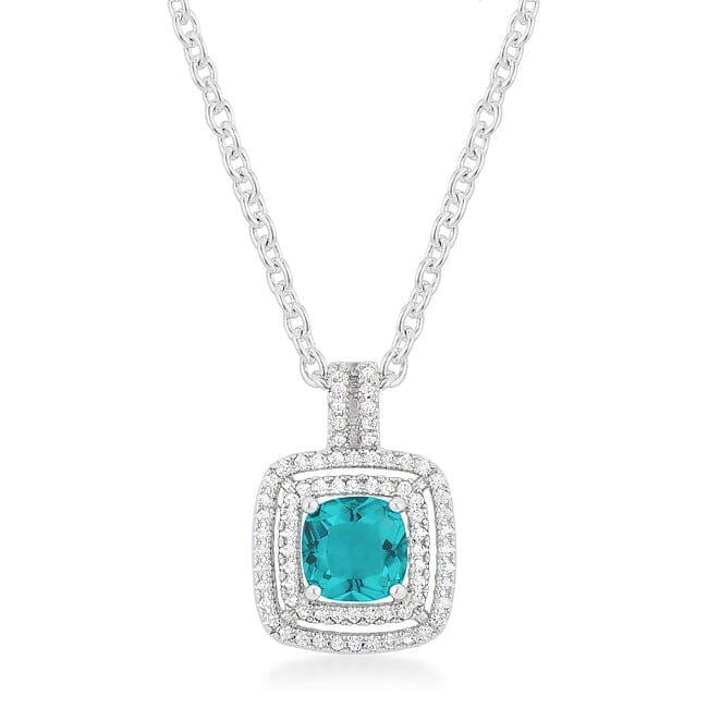 Aqua Halo Stud Pendant  