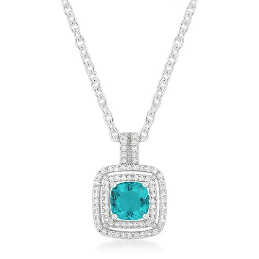 Aqua Halo Stud Pendant  
