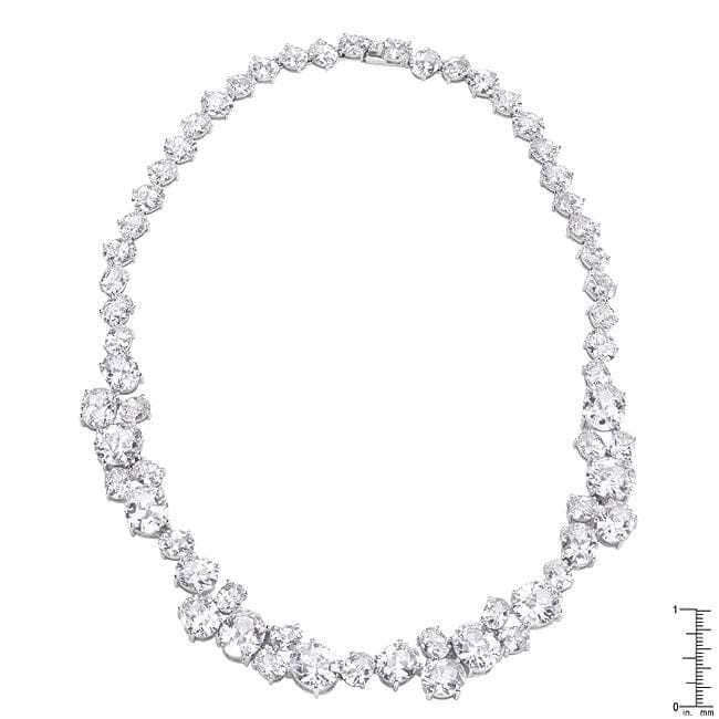 Bejeweled Cubic Zirconia Collar Necklace  