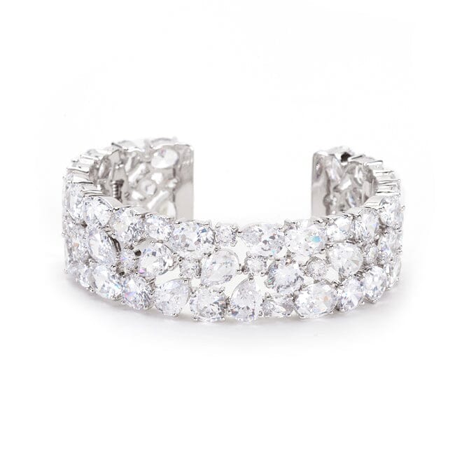 Bejeweled Cubic Zirconia Cuff Bracelets Das Juwel 