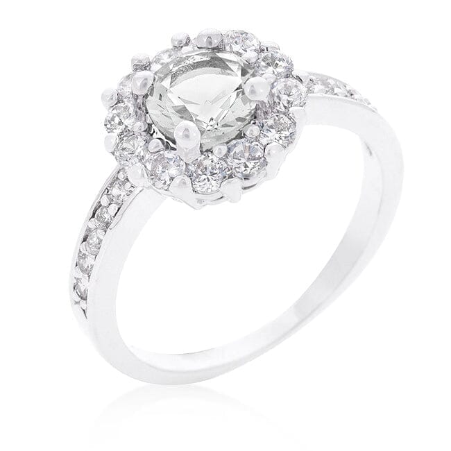 Bella Birthstone Engagement Ring in Clear Rings Das Juwel 
