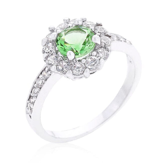 Bella Birthstone Engagement Ring in Green  