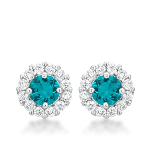 Bella Bridal Earrings in Aqua Earrings Das Juwel 