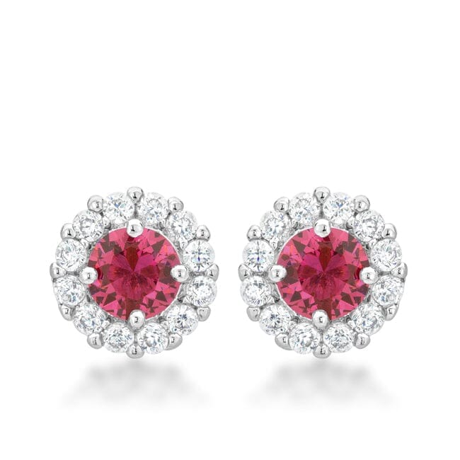 Bella Bridal Earrings in Pink Earrings Das Juwel 