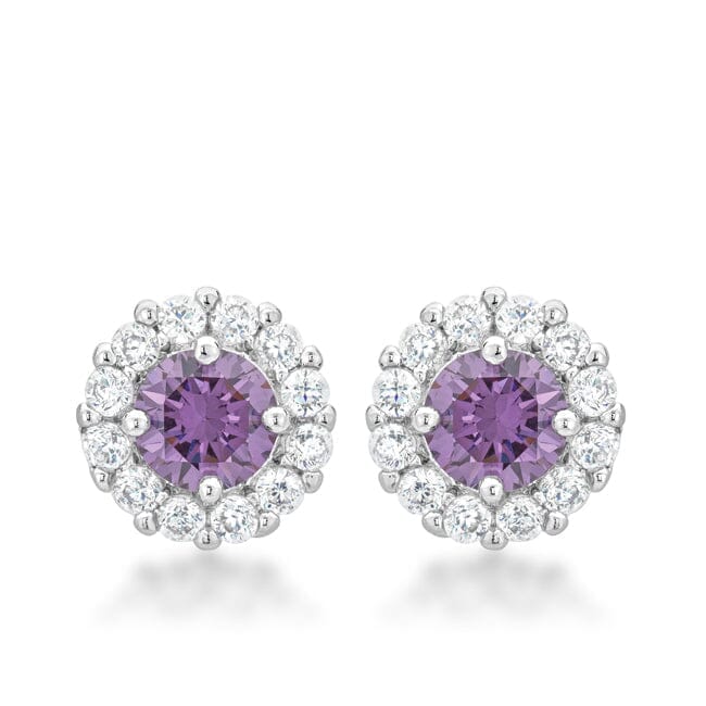 Bella Bridal Earrings in Purple Earrings Das Juwel 