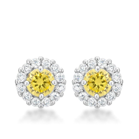 Bella Bridal Earrings in Yellow Earrings Das Juwel 