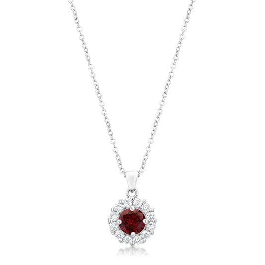 Bella Bridal Pendant in Garnet Red Pendants Das Juwel 