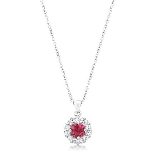 Bella Bridal Pendant in Pink  