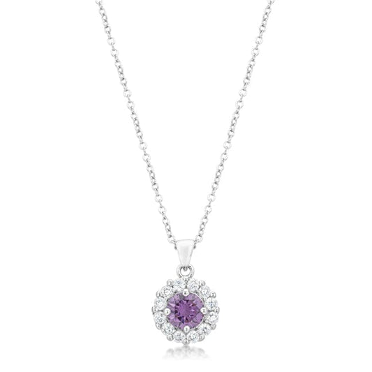 Bella Bridal Pendant in Purple  