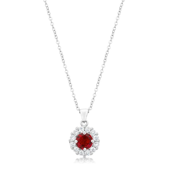 Bella Bridal Pendant in Ruby Red Pendants  