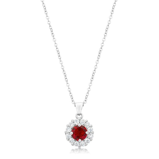 Bella Bridal Pendant in Ruby Red Pendants Das Juwel 