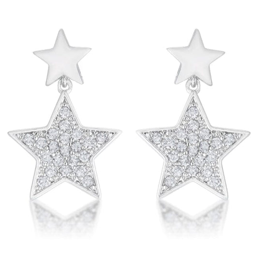 Bianca 0.5ct Cubic Zirconia Rhodium Star Drop  