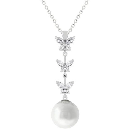 Butterfly Pearl Pendant Pendants Das Juwel 