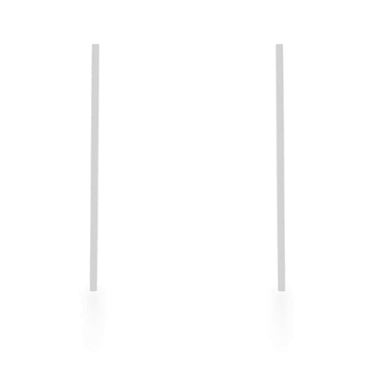 Carolee Rhodium Stainless Steel Long Line Drop Earrings Earrings Das Juwel 