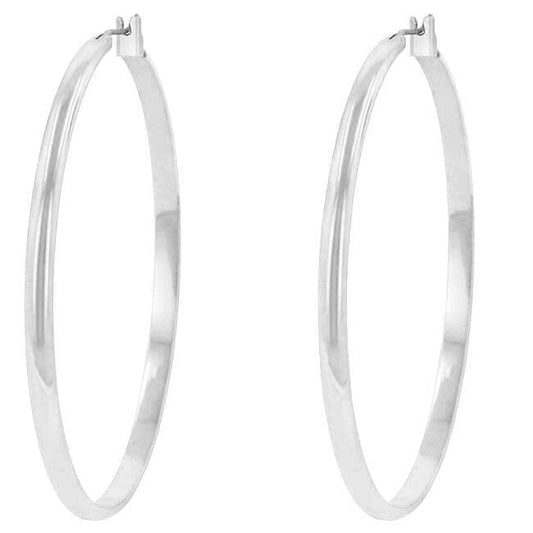 Classic Hoop (Rhodium Plated) Earrings Das Juwel 