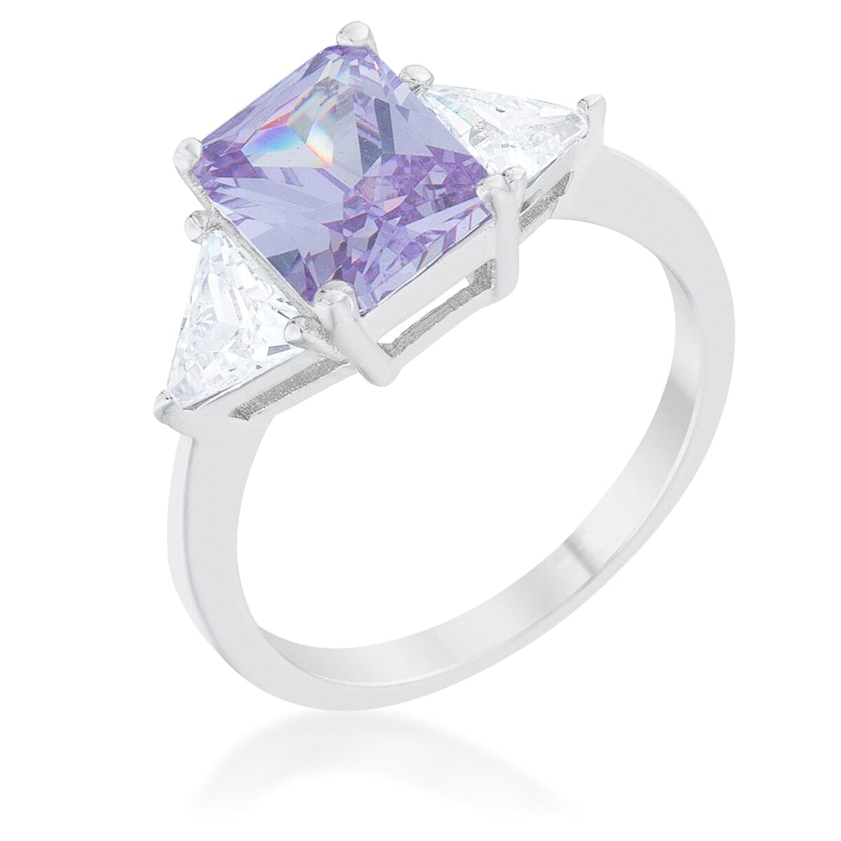 Classic Lavender White Gold Rhodium Engagement Ring Rings Das Juwel 