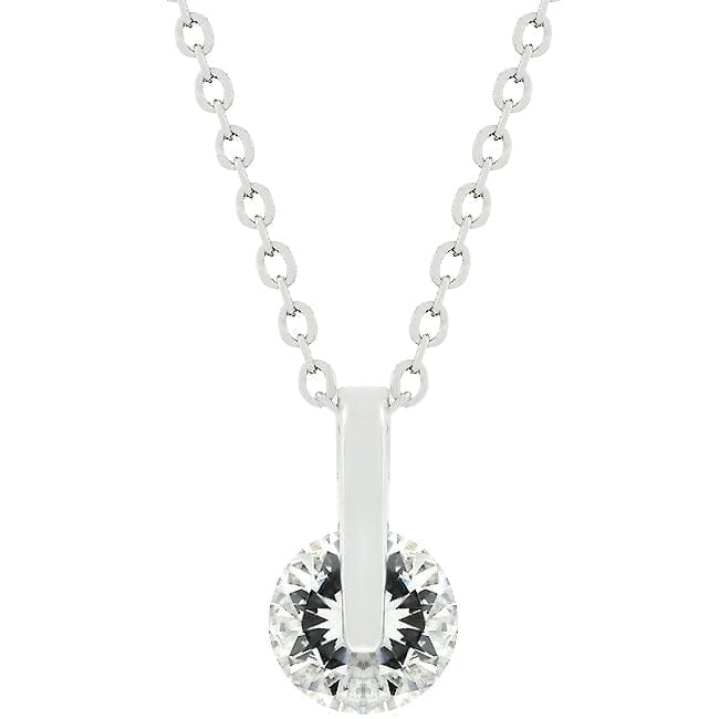 Classic Solitaire Cubic Zirconia Pendant Pendants Das Juwel 