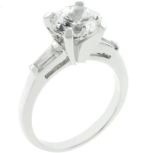 Classic Triple White Engagement Ring  