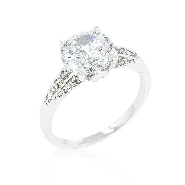 Contemporary Engagement Ring with Large Center Stone Rings Das Juwel 