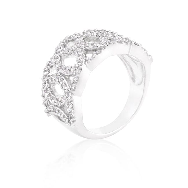 Cubic Zirconia Circular Ring Rings Das Juwel 