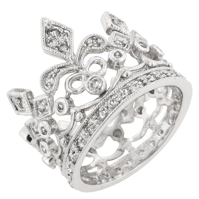 Cubic Zirconia Crown Eternity Ring Rings Das Juwel 