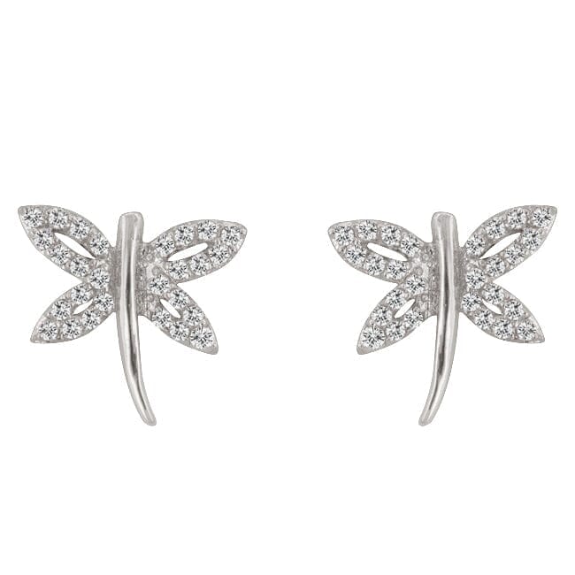 Cubic Zirconia Dragonfly Earrings Earrings Das Juwel 