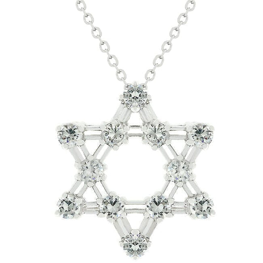 Cubic Zirconia Star Of David Pendant Pendants Das Juwel 
