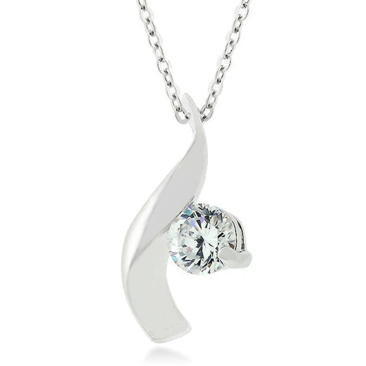 Cubic Zirconia Twist Pendant  