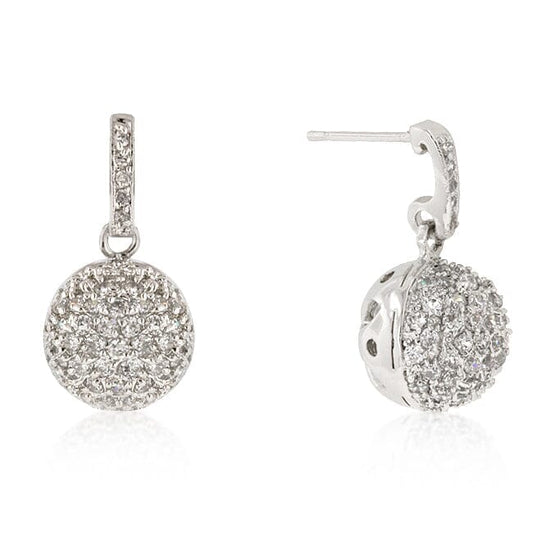 Cubic Zirconia Ball Dangle Earrings Earrings Das Juwel 