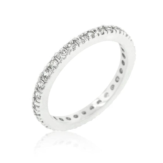 Delicate Cubic Zirconia Eternity Band  