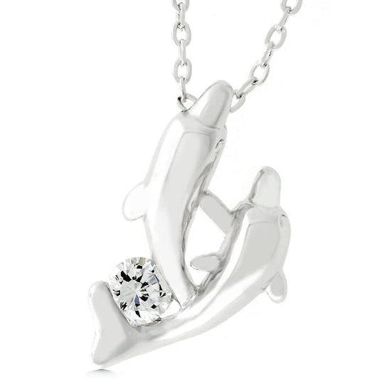 Dual Dolphin Pendant  